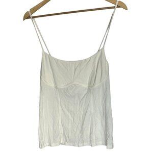 Jenni Women's M Style Not Size‎ Tank Top Cami White Ribbed Casual White